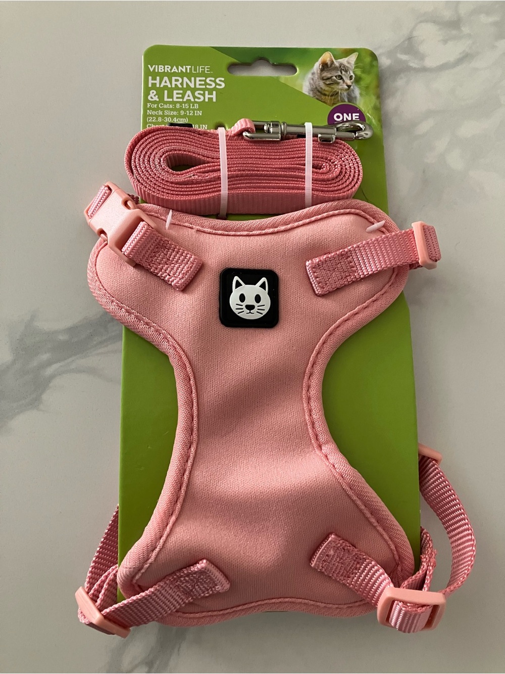 Vibrant Pink Cat Harness and Leash Set